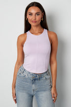 Seam Detail Sleeveless Summer Top Eloise Closet