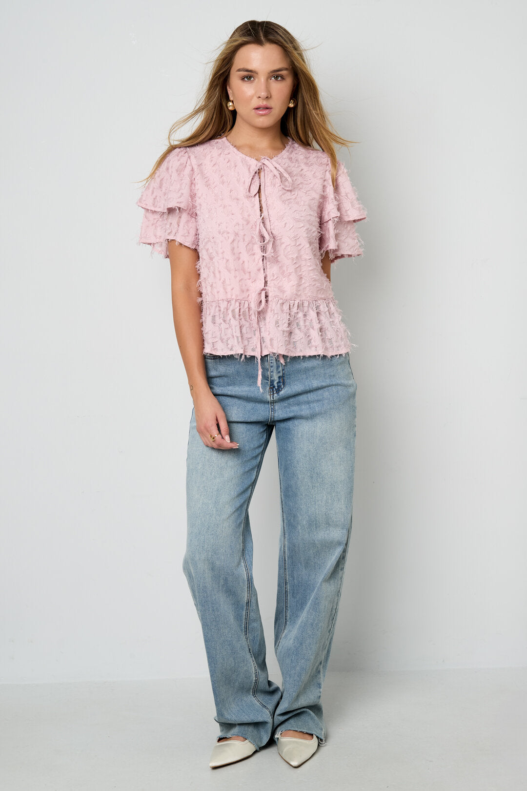 Summer Tie-Up Ruffle Top Eloise Closet