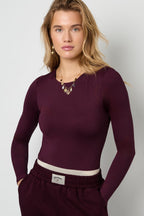Eloise Closet Knitted Shapewear Bodysuit Basic Solid Color