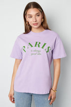 Paris Quote Cotton T-Shirt Eloise Closet