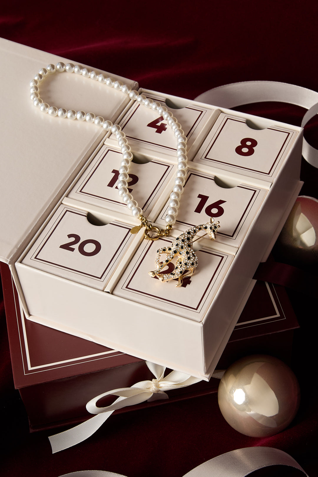 Christmas advent calendars Rectangle Casual Imitation Pearl Christmas