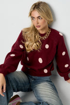 Playful Dot Knit Sweater Eloise Closet