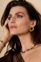 Aura Round Statement Earrings Eloise Closet Jewelry