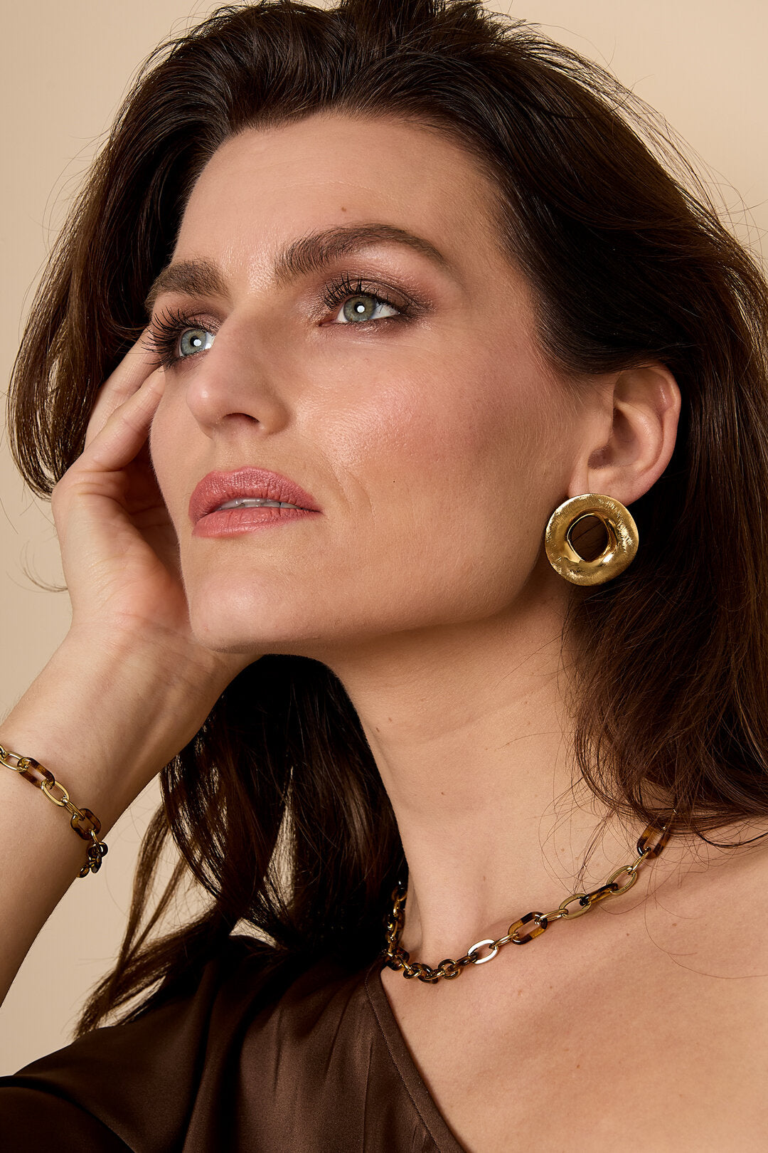 Aura Round Statement Earrings Eloise Closet Jewelry