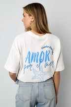 Cotton Knitted Women's T-shirt Casual Letters