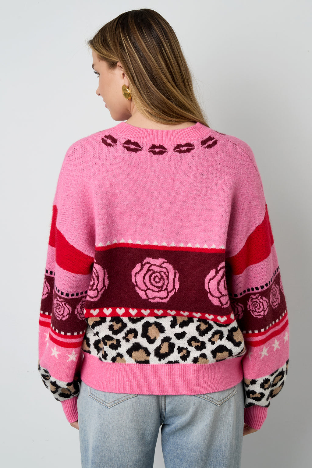 Eloise Closet Floral Print Knit Cardigan