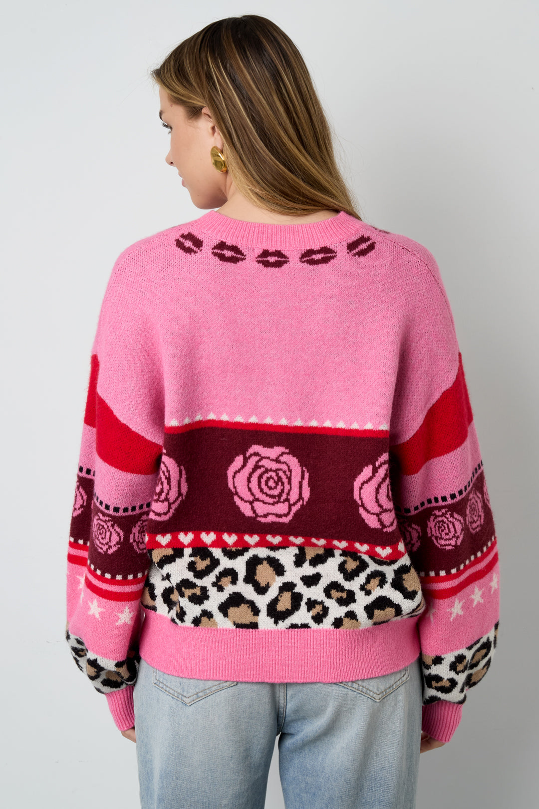 Eloise Closet Floral Print Knit Cardigan