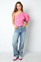 Floral Summer One-Shoulder Top Eloise Closet