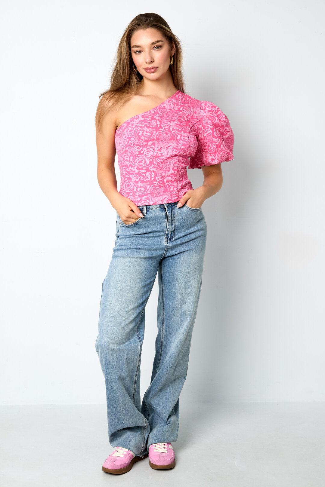 Floral Summer One-Shoulder Top Eloise Closet
