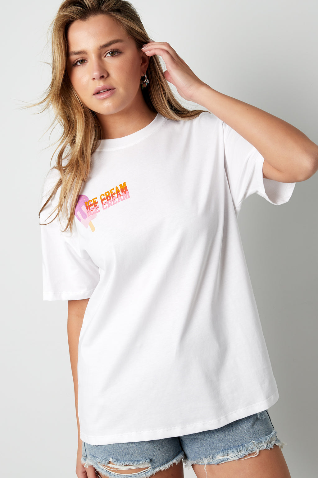 Ice Cream Letter Cotton T-Shirt Eloise Closet