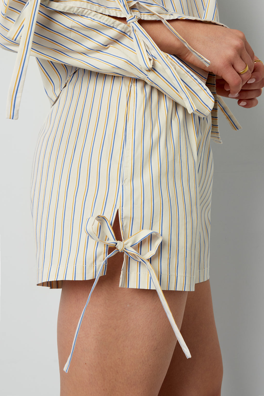 Eloise Closet Striped Cotton Tie-Up  Cotton Woven
