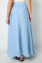 Woven Polyester Fiber Women's Maxi Skirt Casual Solid Color