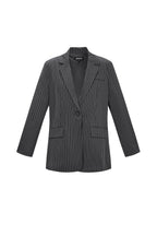 Eloise Closet Pinstripe Asym Blazer Set