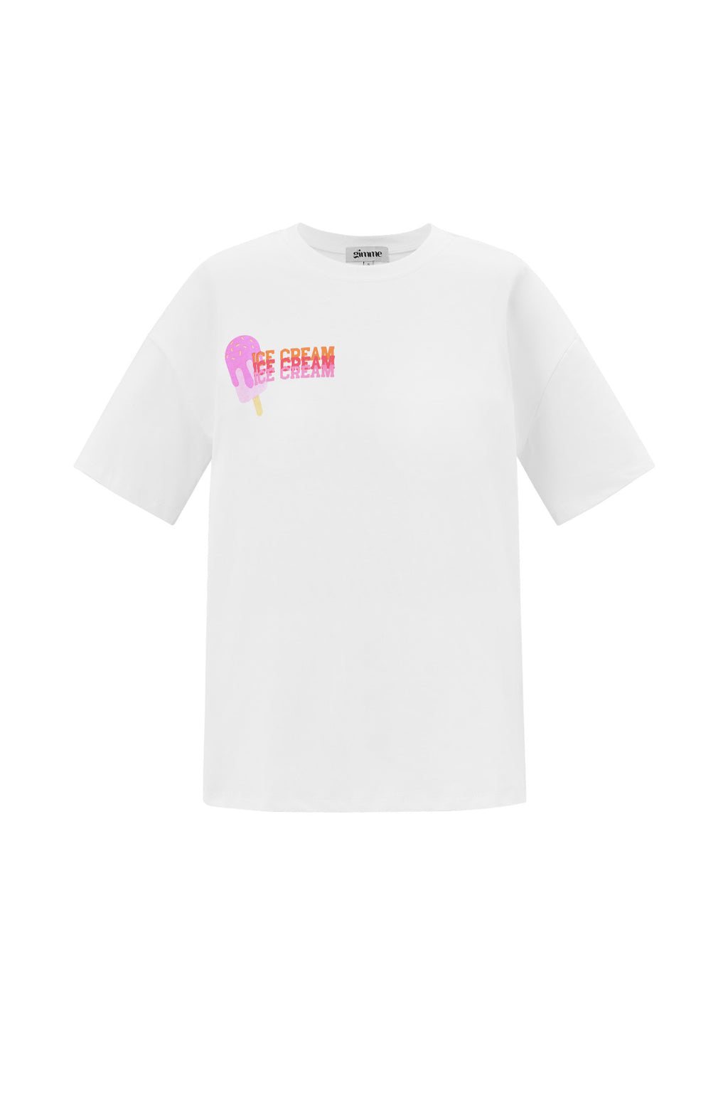 Ice Cream Letter Cotton T-Shirt Eloise Closet