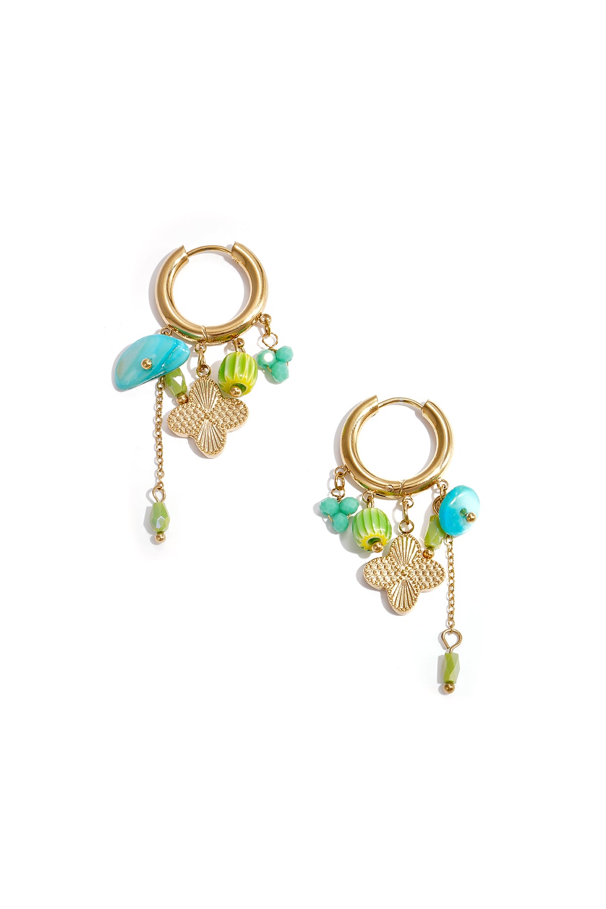 Charm Drop Hoop Earrings Eloise Closet Jewelry
