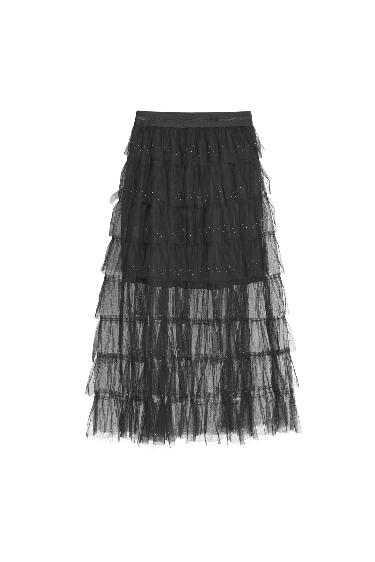 Elosie Closet Your Tiered Skirt Casual Polyester