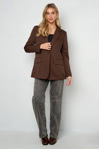 Eloise Closet Pinstripe Asym Blazer Set