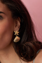 Starfish Shell Earrings Eloise Closet
