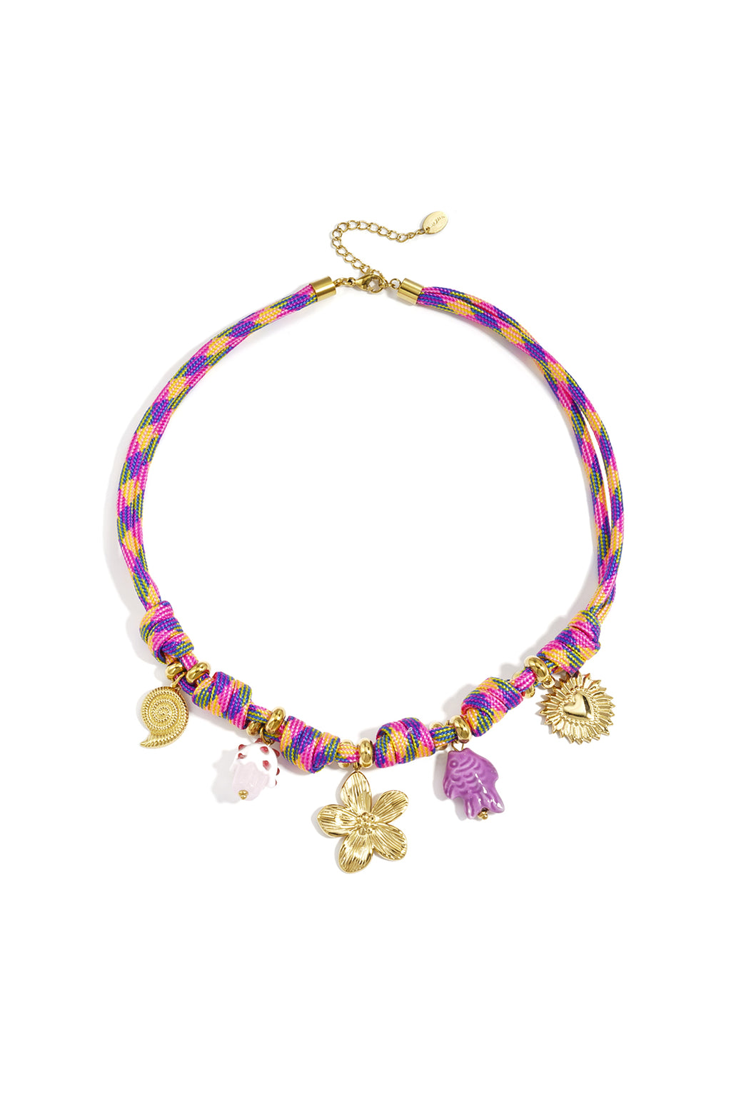 Flower Rope Pendant Necklace Eloise Closet Jewelry