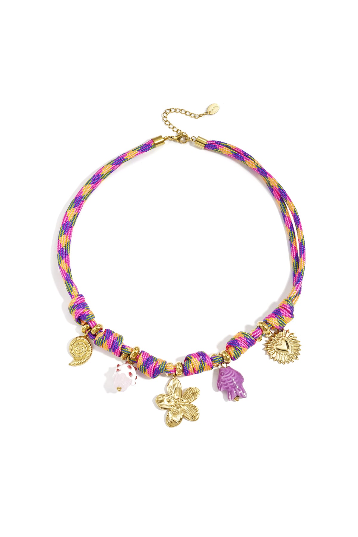 Flower Rope Pendant Necklace Eloise Closet Jewelry