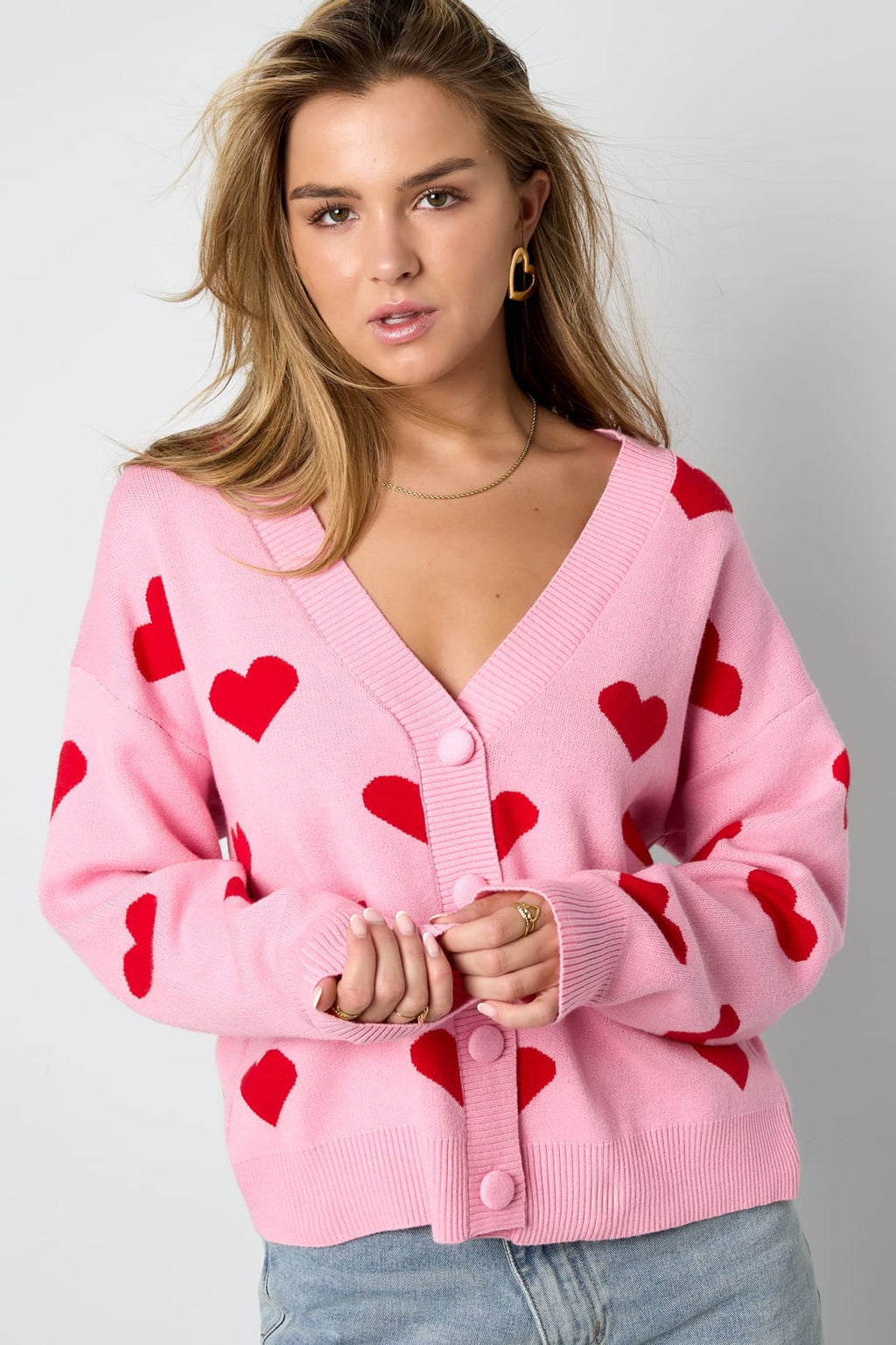 Eloise Closet Your Heart Knit Cardigan Viscose 