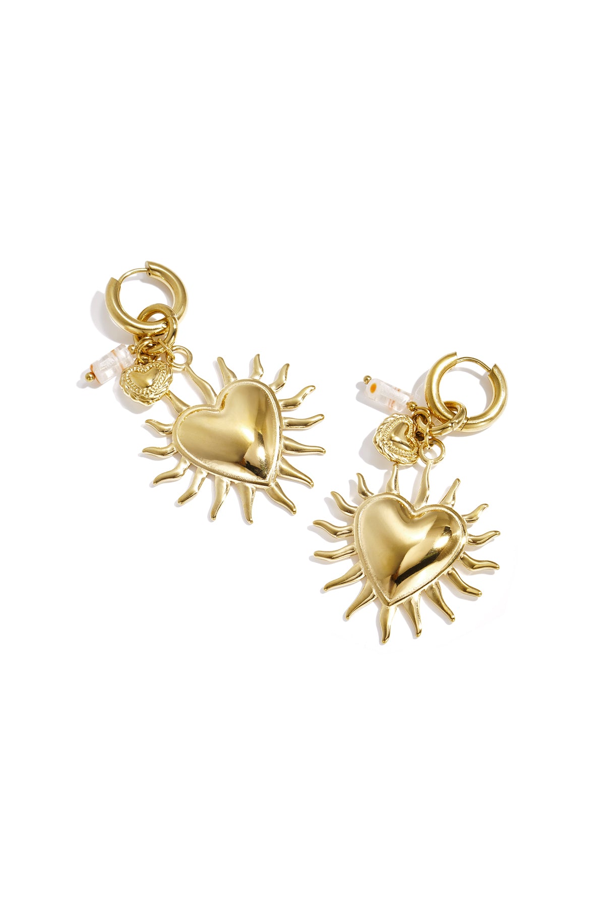 Eloise Closet Sun Heart Bead Earrings