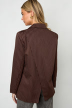 Eloise Closet Pinstripe Asym Blazer Set