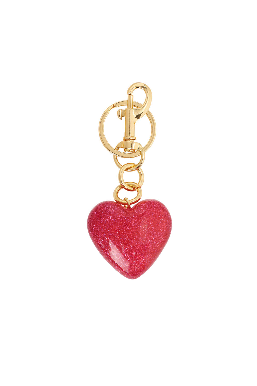 Glitter Heart Bag Charm Eloise Closet Jewelry