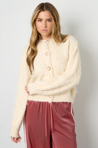 Elosie loset Knit Cardigan Casual Solid Color