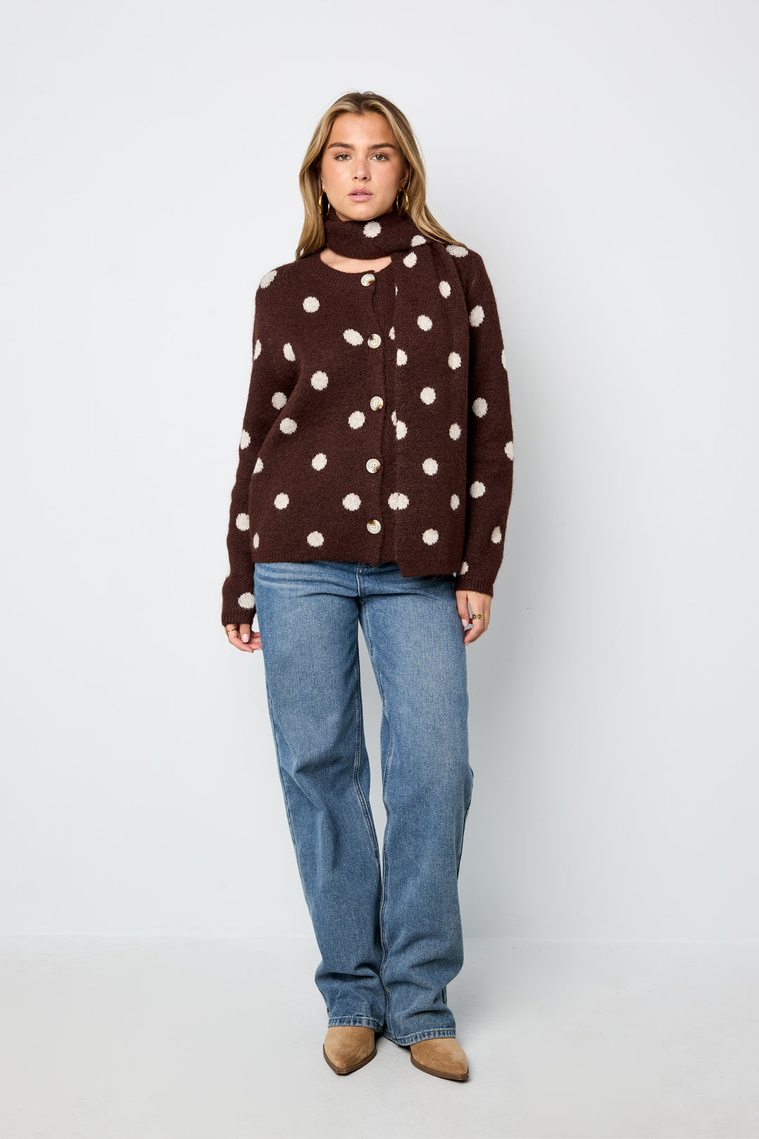 The Hairy Polkadot Scarf Sweater
