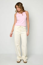 Tie Detail Denim Jeans Eloise Closet