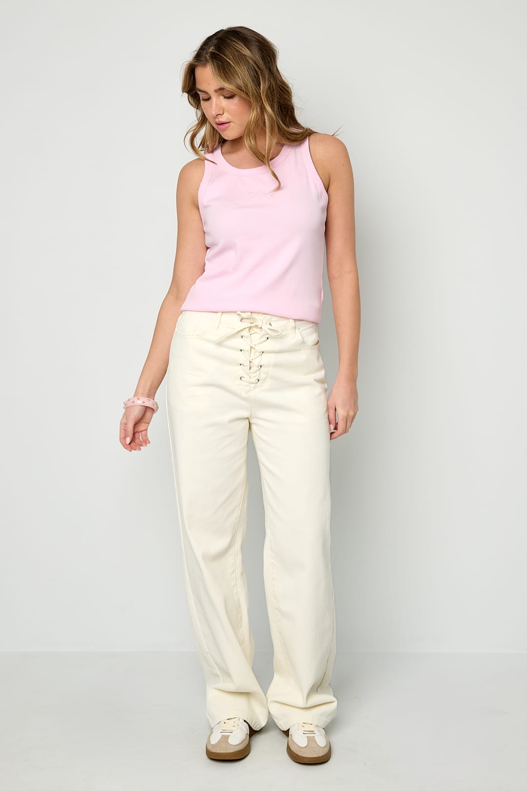 Tie Detail Denim Jeans Eloise Closet
