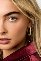 Copper Hoop Earrings Geometric Elegant Christmas Luxurious Series Women's jewelry