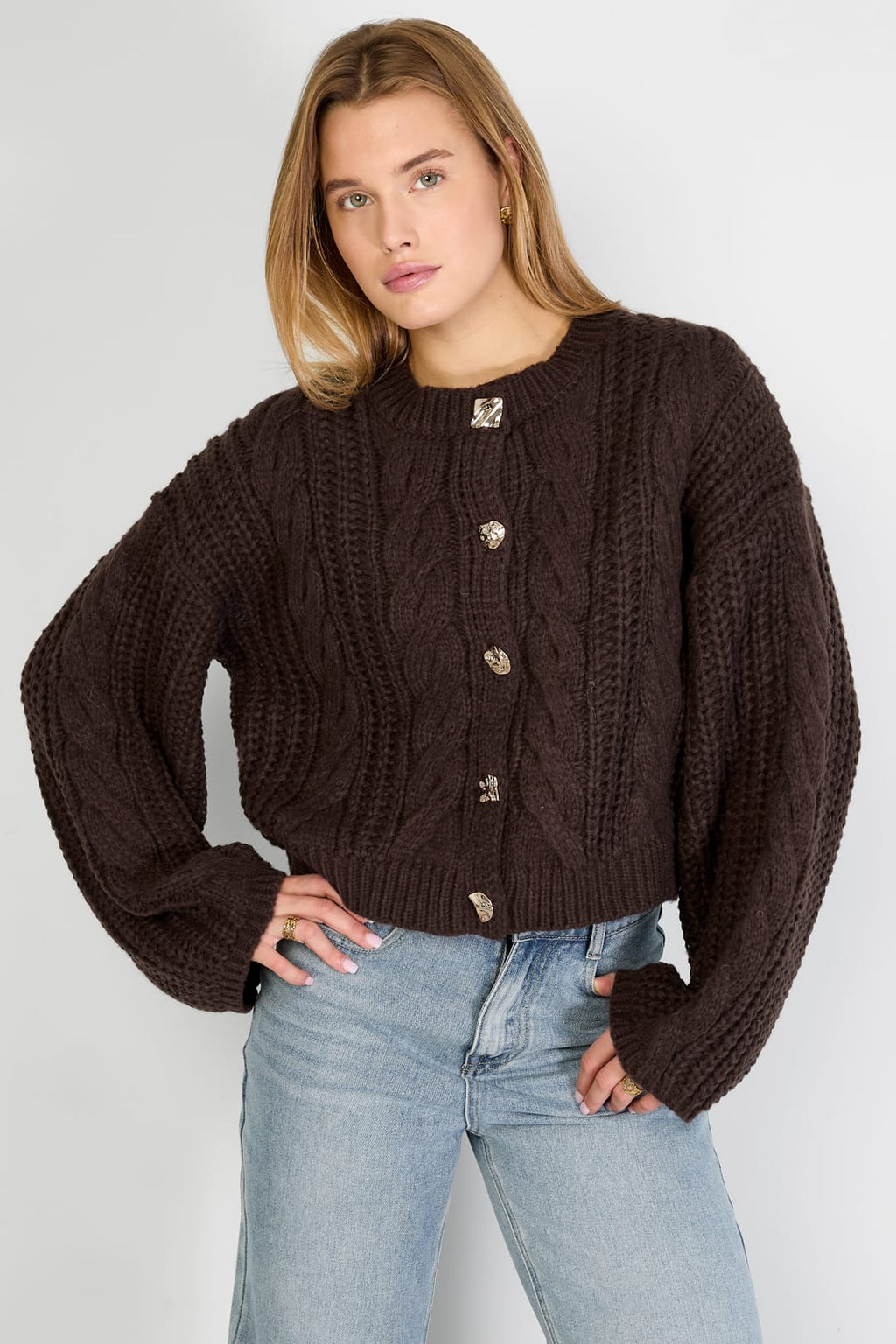 Eloise Closet Cable Knit Cardigan