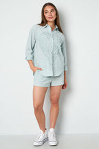 Striped Cotton Summer Shorts Eloise Closet