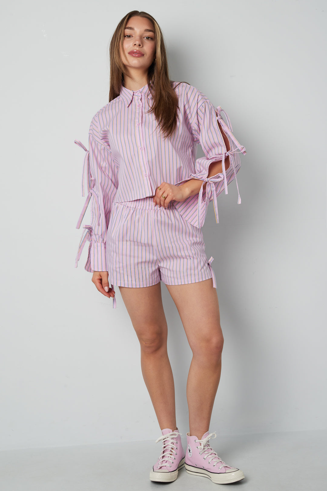 Eloise Closet Striped Cotton Tie-Up  Cotton Woven