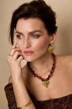 Heart Charm Beaded Necklace Eloise Closet Jewelry
