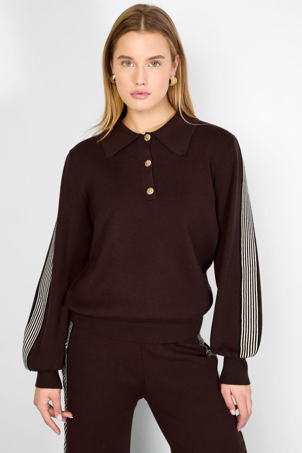 Sport Stripe Knit Sweater Eloise Closet