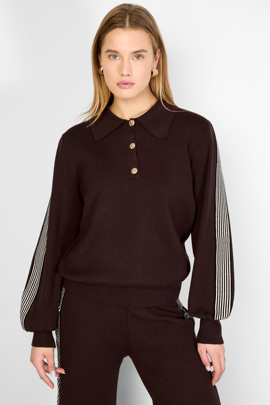 Sport Stripe Knit Sweater Eloise Closet