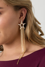 Copper Dangle Earrings Star Elegant Christmas Luxurious Series Women's jewelry