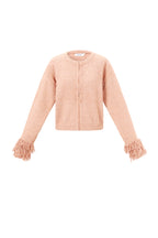 Eloise Closet Fringe Sleeve Cropped Cardigan