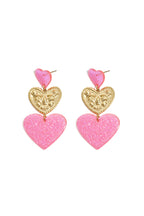 Glitter Heart Statement Earrings Eloise Closet Jewelry