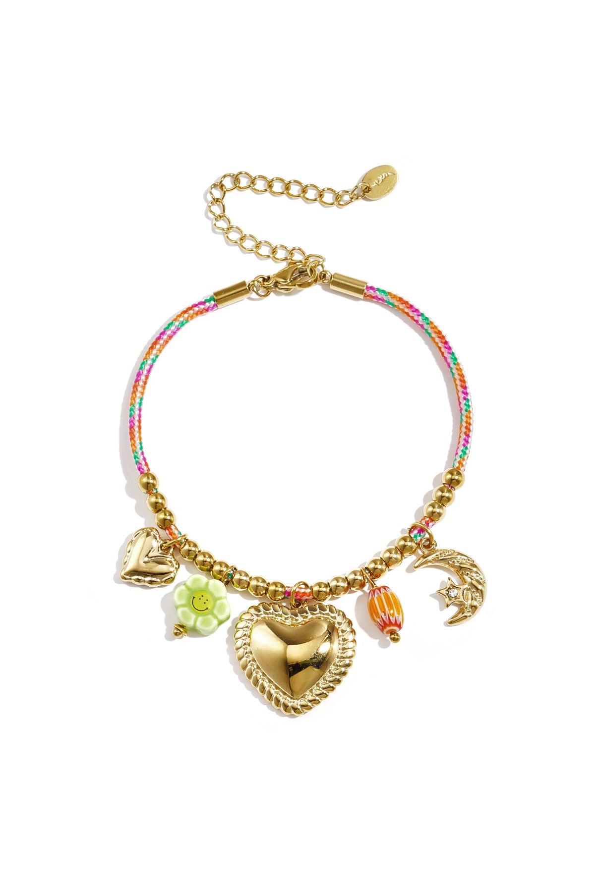Eloise Closet Colorful Cord Bracelet with Charms