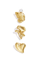 Butterfly Heart Plant Brooch Set Eloise Closet Jewelry