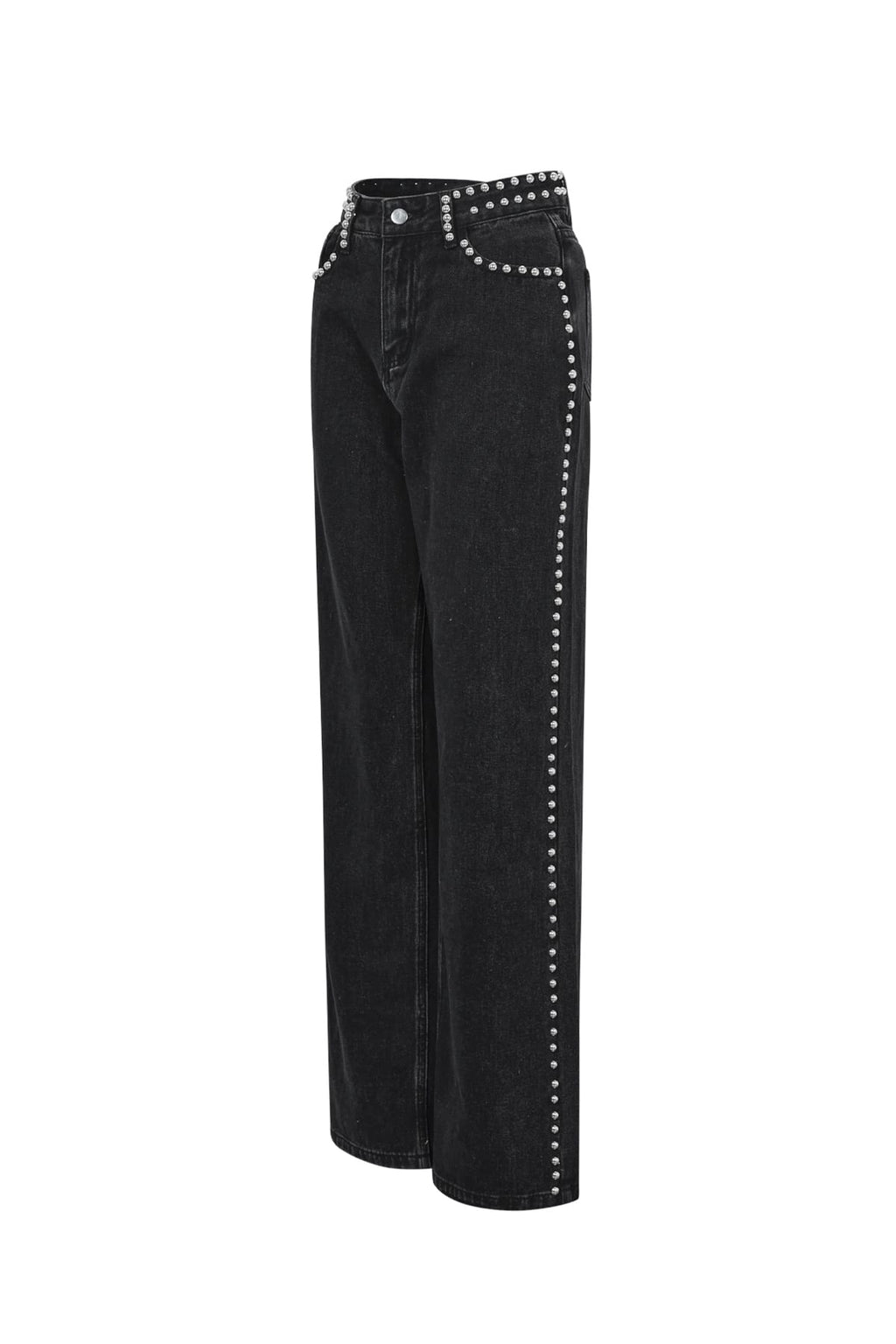 Eloise Closet Straight Leg Pants Street Solid Color Woven Cotton