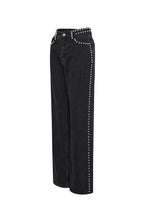 Eloise Closet Straight Leg Pants Street Solid Color Woven Cotton