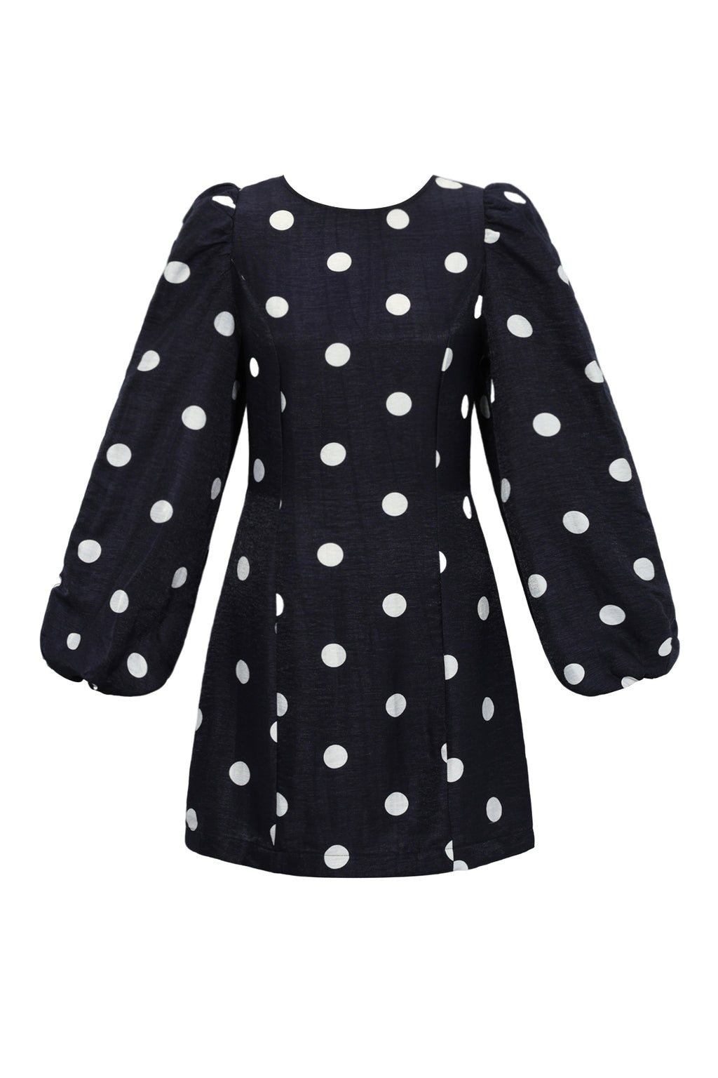 Woven Polyester Fiber Women's Mini Dress Elegant Polka Dots