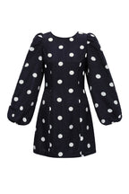 Woven Polyester Fiber Women's Mini Dress Elegant Polka Dots