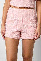Eloise Closet High Waist Floral Shorts Woven Polyester 