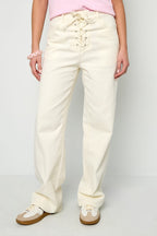 Tie Detail Denim Jeans Eloise Closet